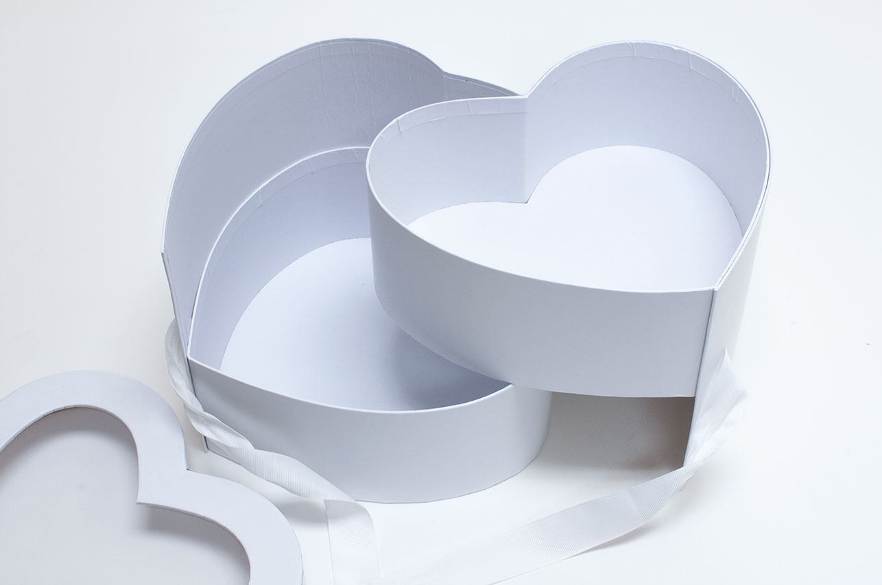 Two Tier Heart Shape Flower Box