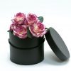 set of 3 Black Round Flower Boxes