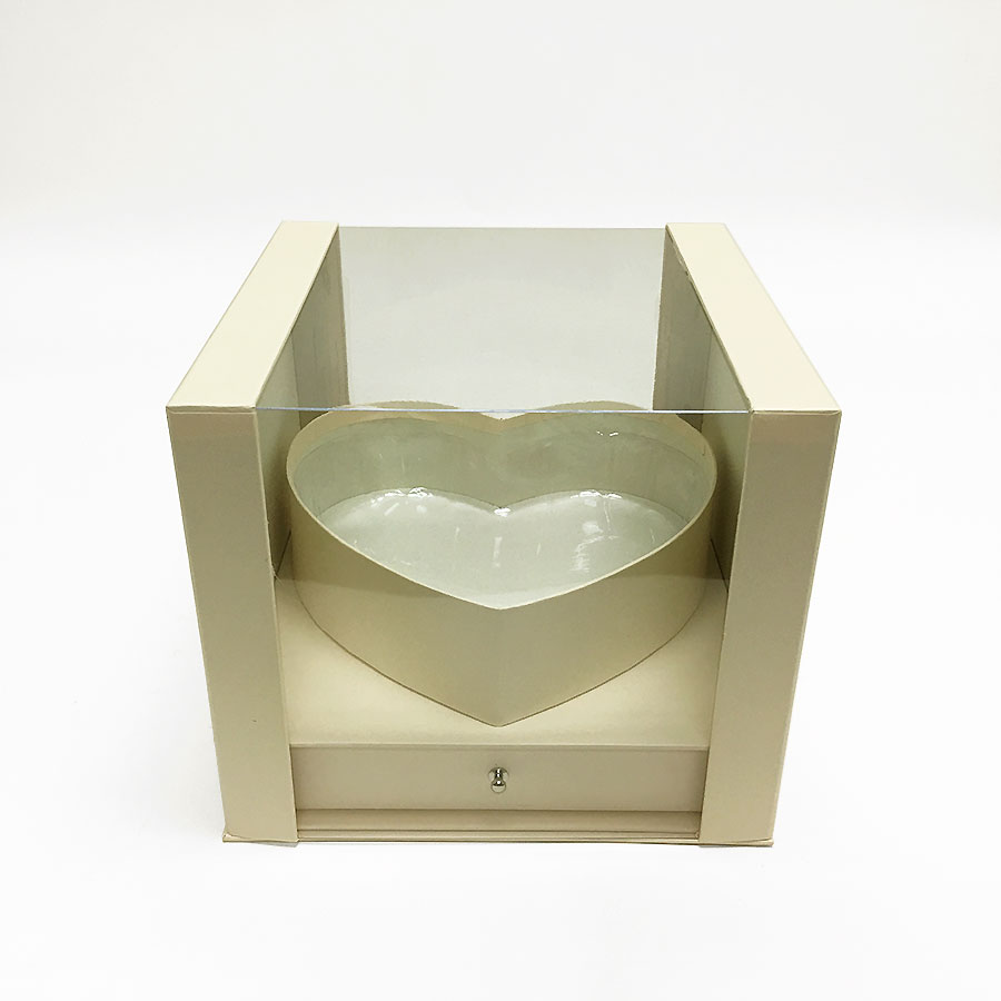 Flower Box Heart Shape 7246-3 Square Shape Flower Box