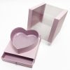 Heart Shape Flower Box W7247-1 Pink Clear Heart Shape Box