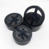 Round Shpae Flower Boxes W7408-2 Black Round Flower Boxes