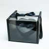 10214Ablack-1 Black Acrylic Flower Box with Tilted Heart