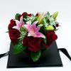 10214Ablack-design-2 Black Acrylic Flower Box with Tilted Heart