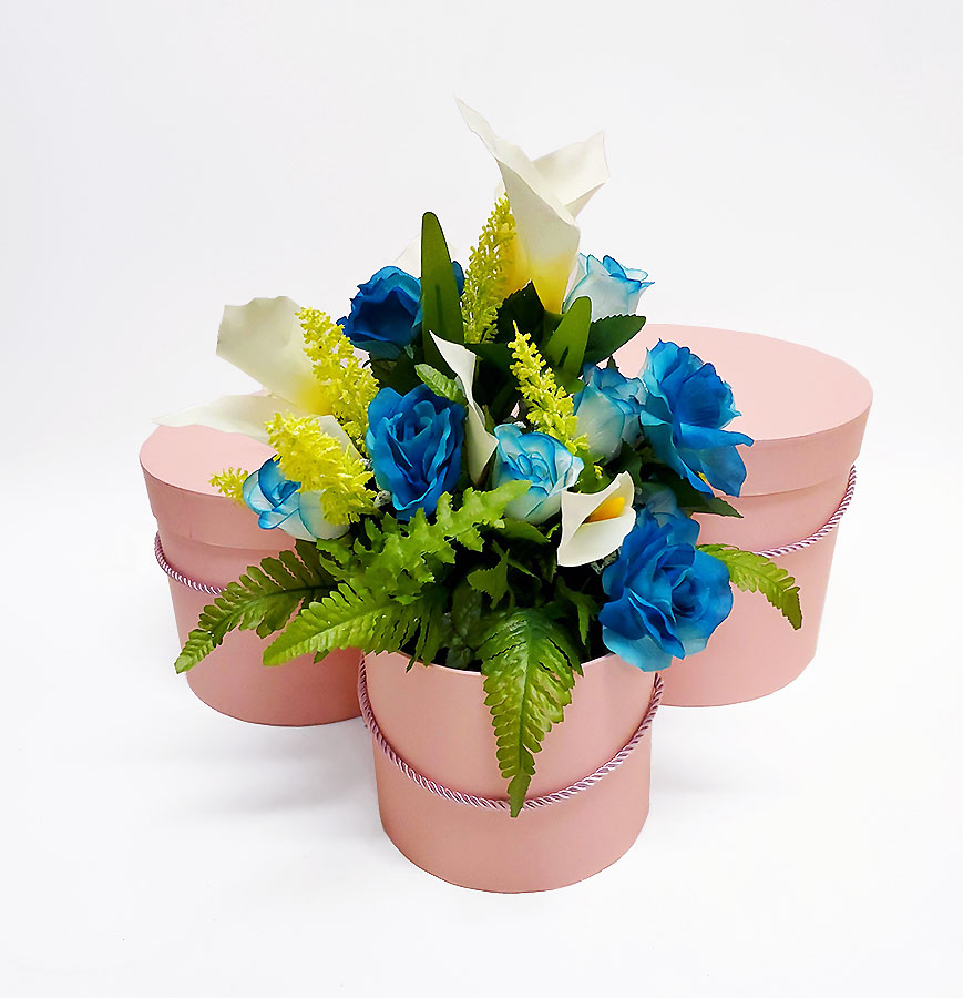 Pink Round Flower Boxes