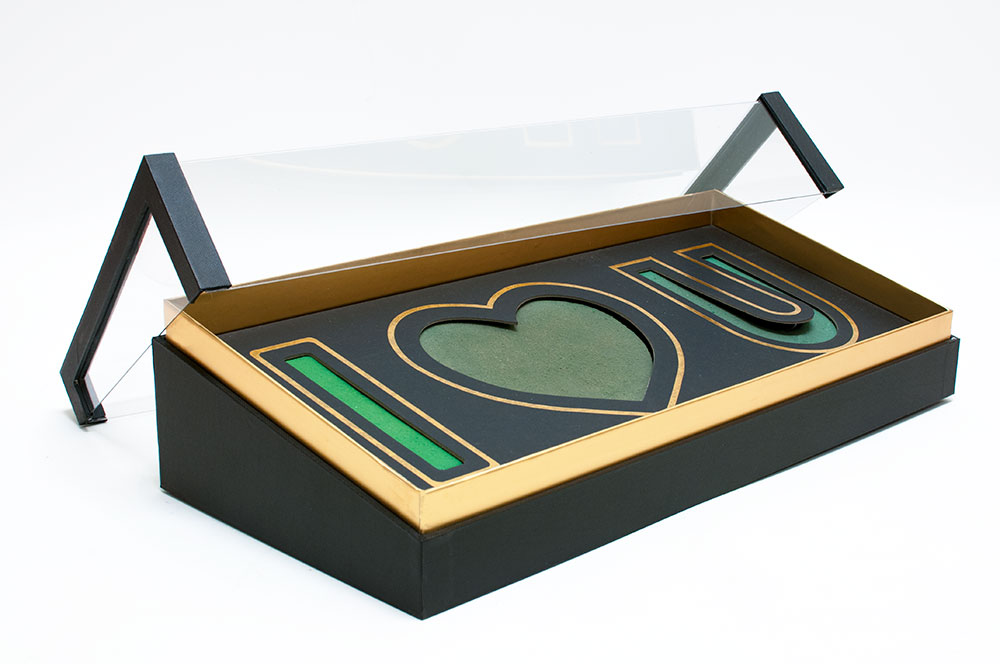 10814-1-1 Acrylic I Love You Flower Box