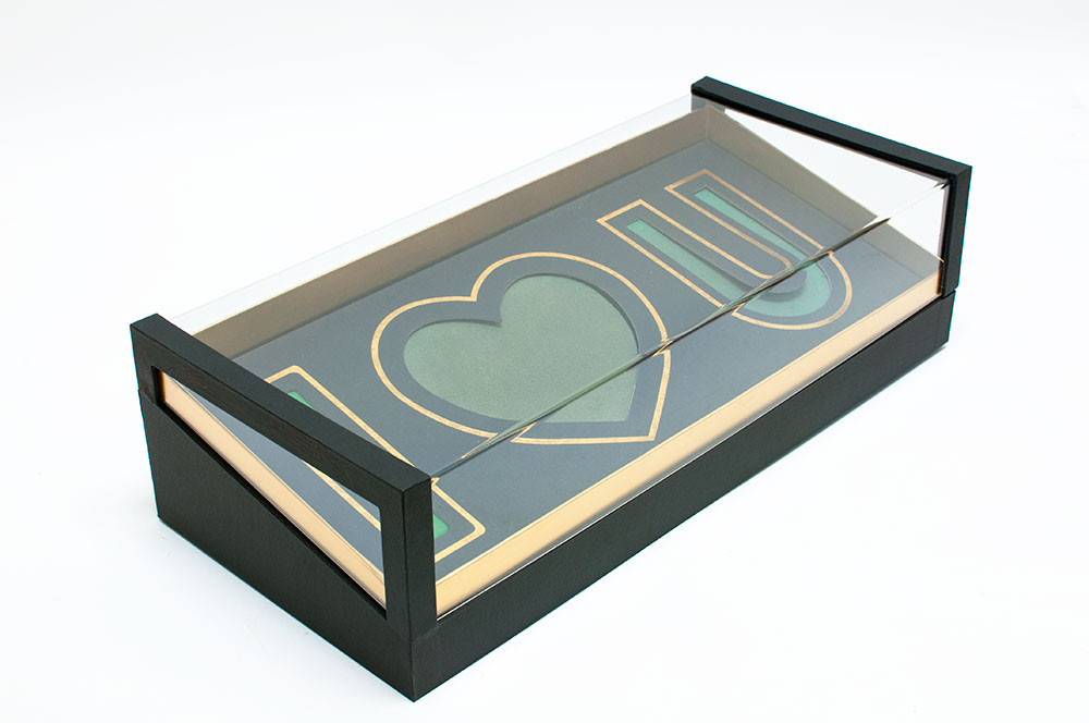 10814-1-2 Acrylic I Love You Flower Box