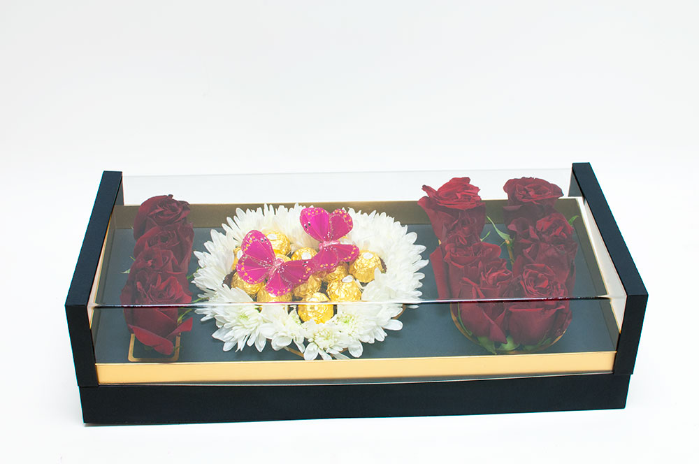 10814-1-4 Acrylic I Love You Flower Box