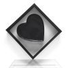 Acry101PFLblk-1a Large Size Clear Heart Shape Flower Box