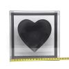 Acry101PFLblk-5a Transparent Square Heart Shape Flower box