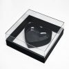 Black Transparent Square Heart Shape Flower Box