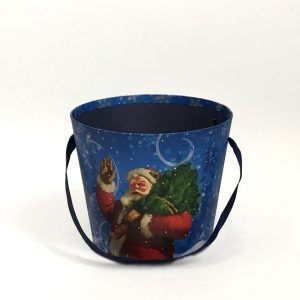 W7949 Blue Christmas Santa Flower box
