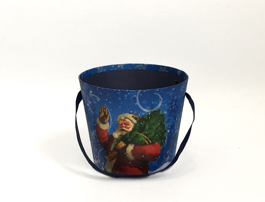 W7949-christmas-santa-bucket Blue Christmas Santa Flower box