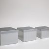 W6855 Silver Striped Flower Boxes Set of 3