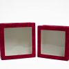 w7338 Red Velvet Square Flower Box with Window Set of 2 w7338 Red Velvet Square Flower Box with Window Set of 2