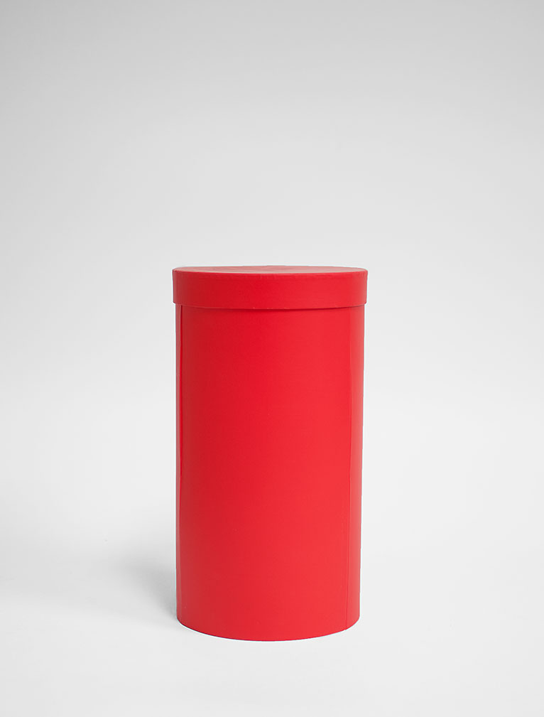 W7364 Red Round 3 Tiers Triple Layer Flower Box