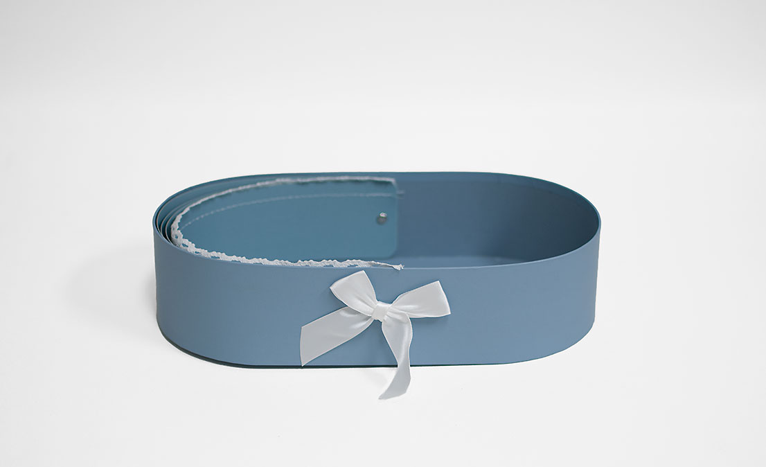 W9298 Blue Baby Bassinet Flower Box