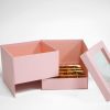 w9770-2web Pink Square Double Layer Flower Box With Window