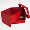 W9771 Red Square Double Layer Flower Box With Window