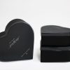 W9824 Clear Lid Black Heart Shape Flower Box Set of 3 W9824 Clear Lid Black Heart Shape Flower Box Set of 3
