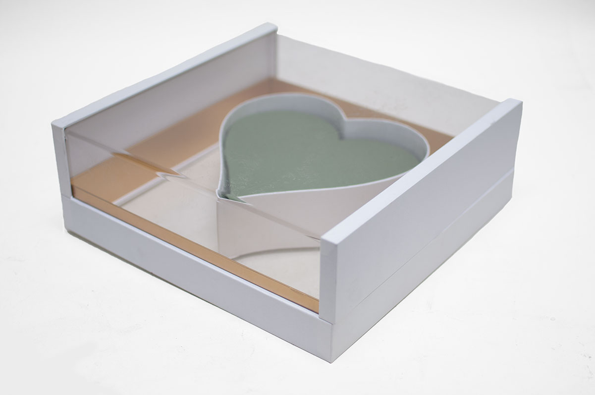 1125AWWT Acrylic White Photo Frame Flower Box