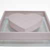 X Large Pink Transparent Hard Plastic Square Flower Box With Heart Shape In The Middle X Large Pink Transparent Hard Plastic Square Flower Box With Heart Shape In The Middle