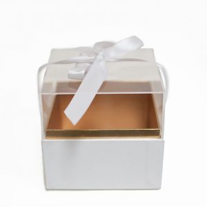 1131Awhite Mini White Acrylic Square Flower Box