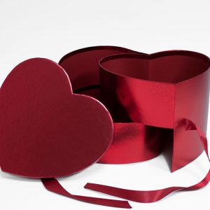 W7493 Red Heart Shape Flower Box (Two-Layers)