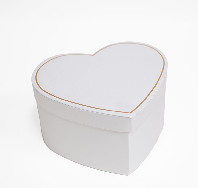 Small White Heart Shape Flower Box Small White Heart Shape Flower Box