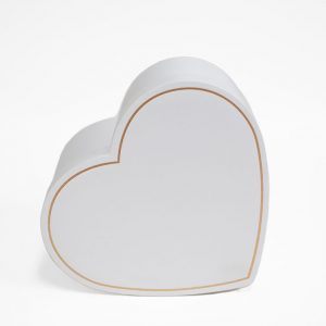 Small White Heart Shape Flower Box