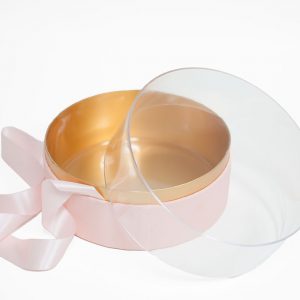 100337 Pink Acrylic Round Box