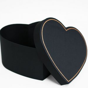 Small Black Heart Shape Flower Box