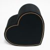 Small Black Heart Shape Flower Box Small Black Heart Shape Flower Box