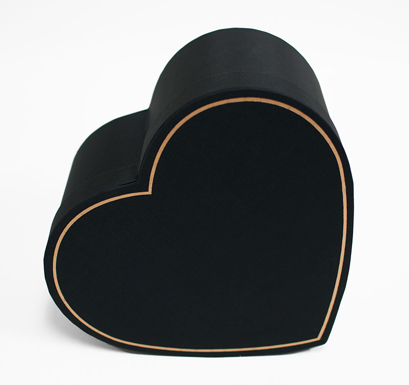 Small Black Heart Shape Flower Box Small Black Heart Shape Flower Box