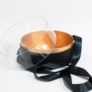 100337 Black Acrylic Round Box