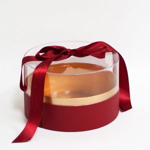 100337 Red Acrylic Round Box