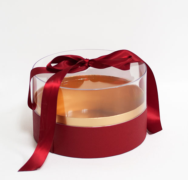 100337 Red Acrylic Round Box 100337 Red Acrylic Round Box