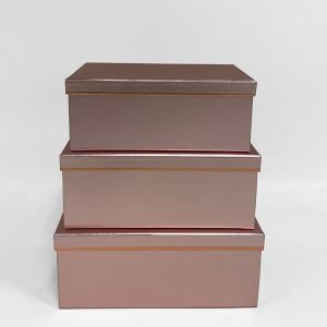 Pink Rectangular Box set of 3 W7510