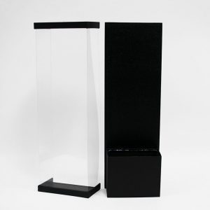 10574 Black Acrylic Rectangular Box for Long Stem