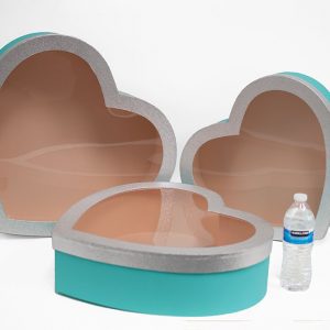 1128A Tiffany Blue Jumbo XL Premium Luxury Heart Shaped Flower Box Set of 3