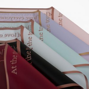 Flower Wrap “Touch Of Love” with Rose Gold Border (pack of 20)